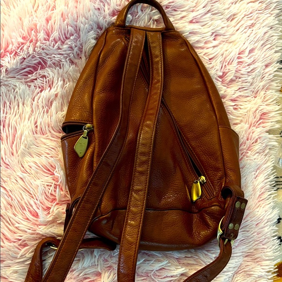 Brown Leather Back Pack-ish Purse - Picture 2 of 5